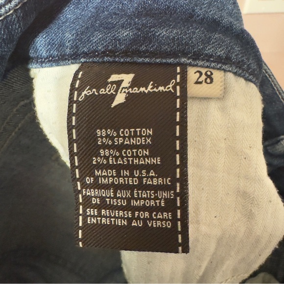 7 For All Mankind Flare Denim Pants Blue Women Size 28 - Picture 10 of 10